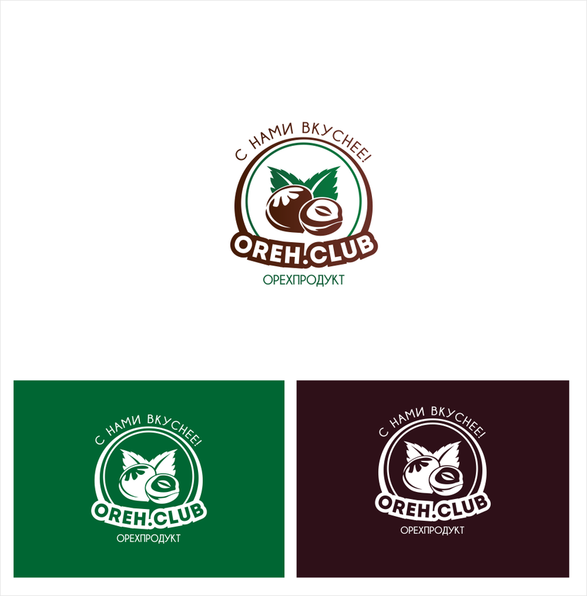 Слоган и Орехпродукт можно убрать - Логотип для интернет магазина oreh.club