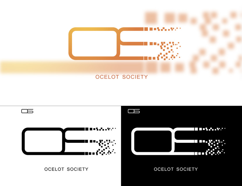 В данном логотипе присутствует сочный цвет, молодежный стиль, динамичная форма. Он таинственный, ускользающий, интригующий, но в то же время яркий и запоминающийся. - Логотип для парижской студии разработки видеоигр Ocelot Society