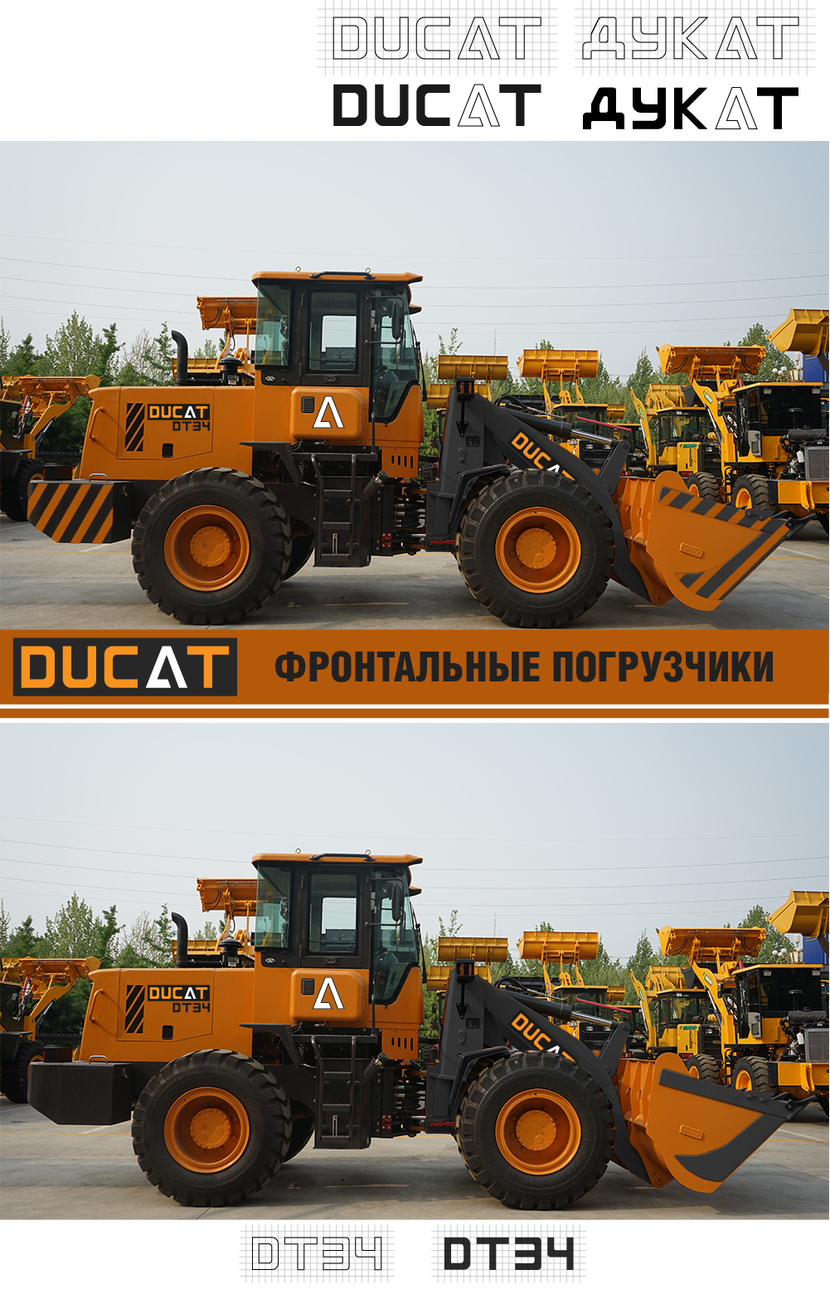 DUCAT Orange. Пока все на примере DT34. Если Вам нравится сочетания расцветки с данным логотипом, то напишите об этом в комментарии и я сделаю остальные модели. Спасибо - Разработать дизайн логотипа и подобрать цвета для внешней покраски Фронтального погрузчика