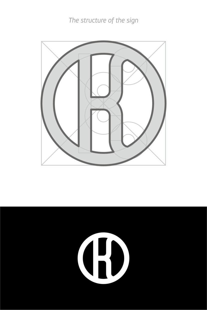 + - Разработка фирменного графического элемента для логотипа КАЛЯЕВ