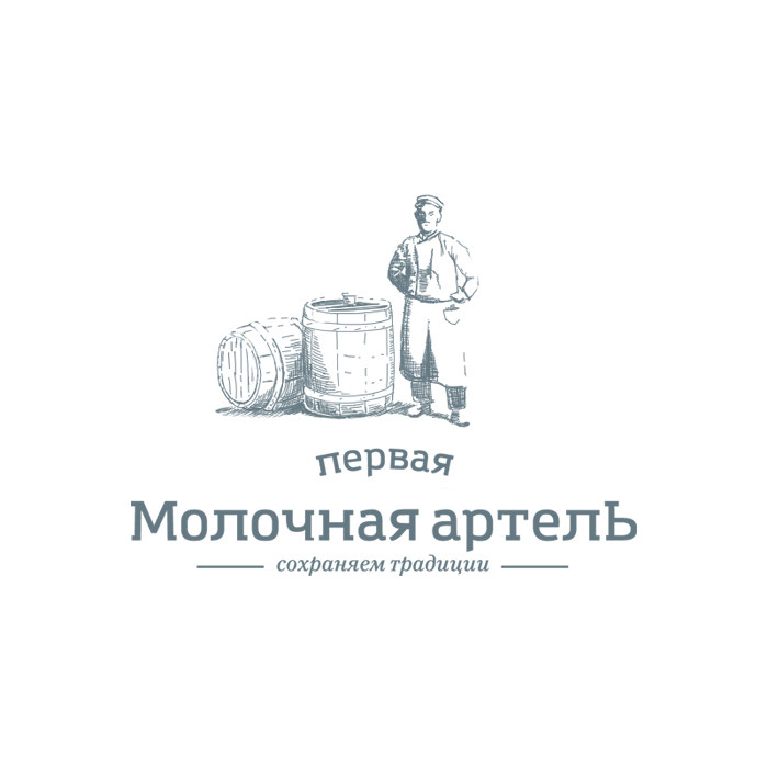 Здравствуйте. Это набросок, эскиз без точной проработки картинки. Еще до последнего вашего комментария я хотел сделать, что то такое, что передавала дух, как вы писали "Артели". Но сомневался. Так как вы пишите сначала в брифе без "удара в славянство", но ниже пишите "... увидеть дань прошлому .." Сейчас тоже есть сомнения, мой вариант не слишком уходит в прошлое или тему более осовременить. Шрифт я выбрал как мне кажется передает дух артели, он не слишком современный, но и не слишком отдает в старину, а как был дает "ощущения". Также идея была вместо бочек нарисовать металлические бидоны или например прицеп с бочкой  (в которых возят молоко сейчас и крепятся к обычной машине даже)
У вас находится чей та вариант логотипа в категории "нравится", как он относится к данному брифу, по мне он "пуст", но это мое мнение. Вот из-за этого и есть сомнения, стоит ли дальше разрабатывать этот вариант или уйти в варианты с какими то абстрактными формами? - Логотип для агрохолдинга