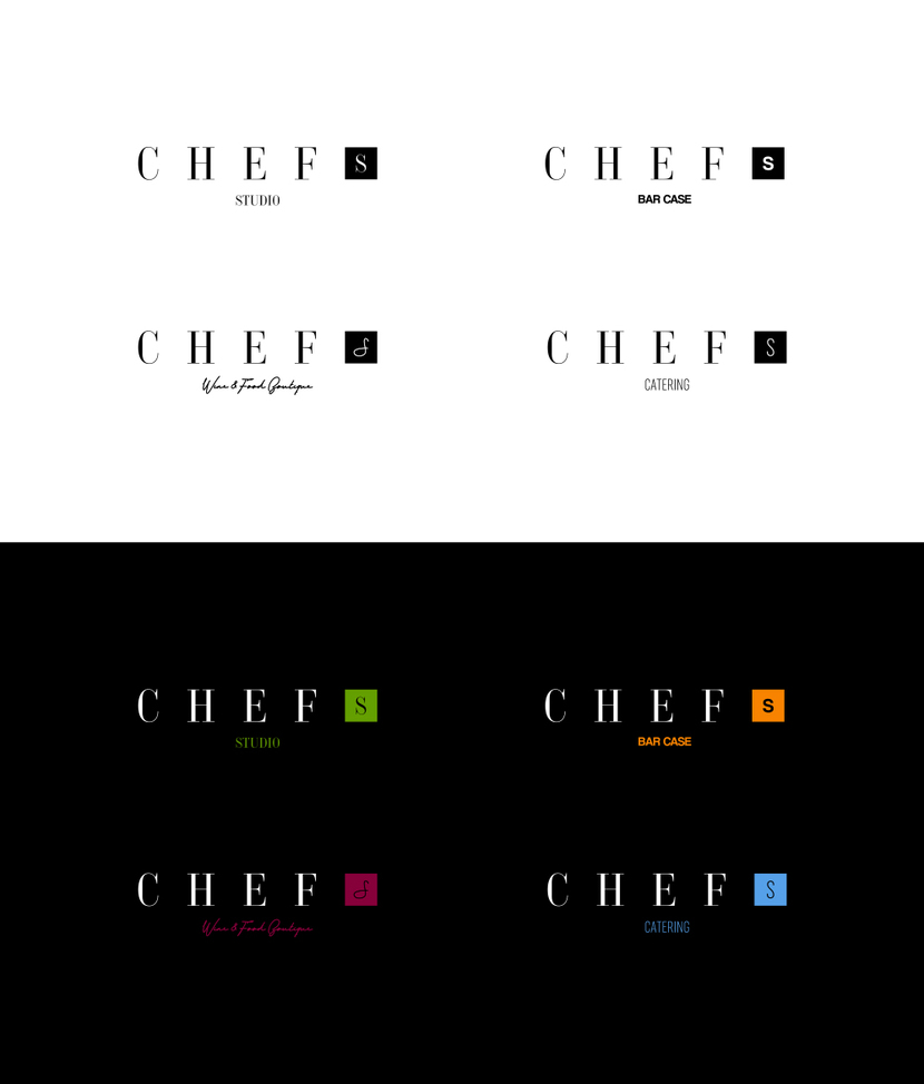 + - Разработка логотипа и элементов бренда CHEFS