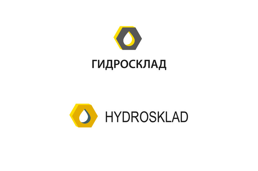 Гайка + капля воды - Логотип компании по продаже и производству комплектующих для гидросистем