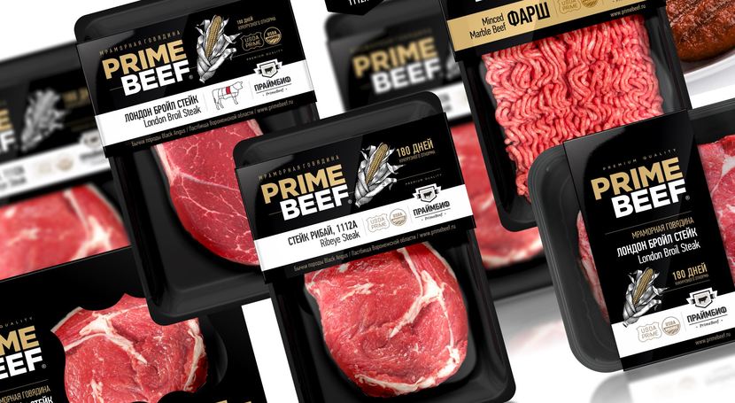 PRIMEBEEF - Дизайн упаковки и этикетки для говядины высшего качества Primebeef