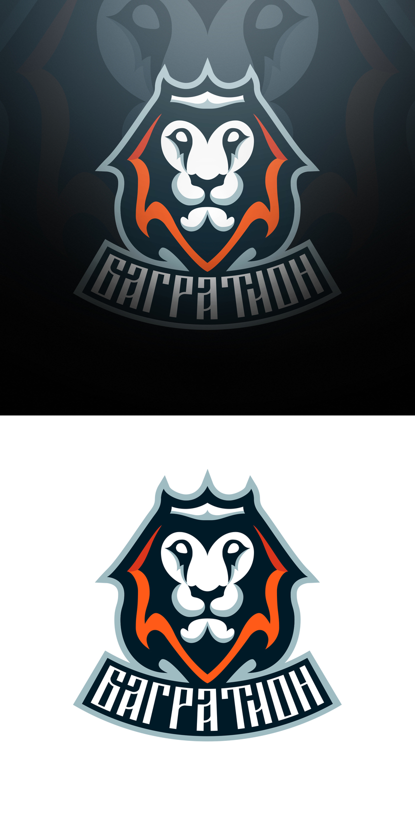 Образ льва взят с фамильного герба Багратионов - Разработка логотипа для хоккейной команды
