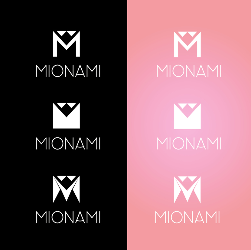 Ранее присылала работу только с эмблемой, сейчас добавила название - Необходимо разработать логотип для молодого бренда одежды MIONAMI