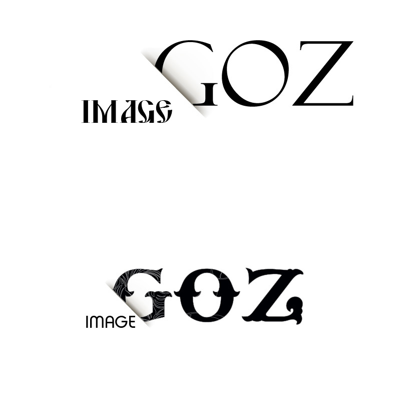 Варианты со шрифтом - скрытое становится явным + шрифт в русском стиле. - Создание фирменного стиля для релукинг-проекта "GozImage". Проект об имидже и стиле человека.