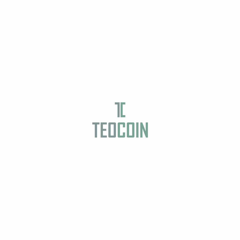 Эскиз логотипа. - Создание фирменного стиля для новой криптовалюты TeoCoin