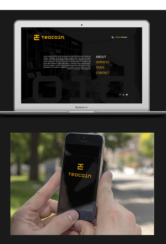 Создание фирменного стиля для новой криптовалюты TeoCoin  -  автор Albert Galeev