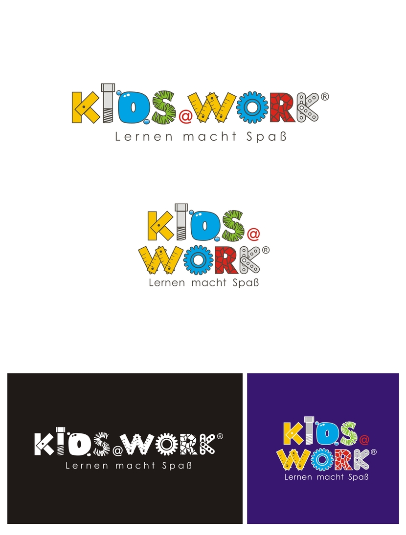 Доработка логотипа детского игрового центра KIDS AT WORK  -  автор Светлана Жданова