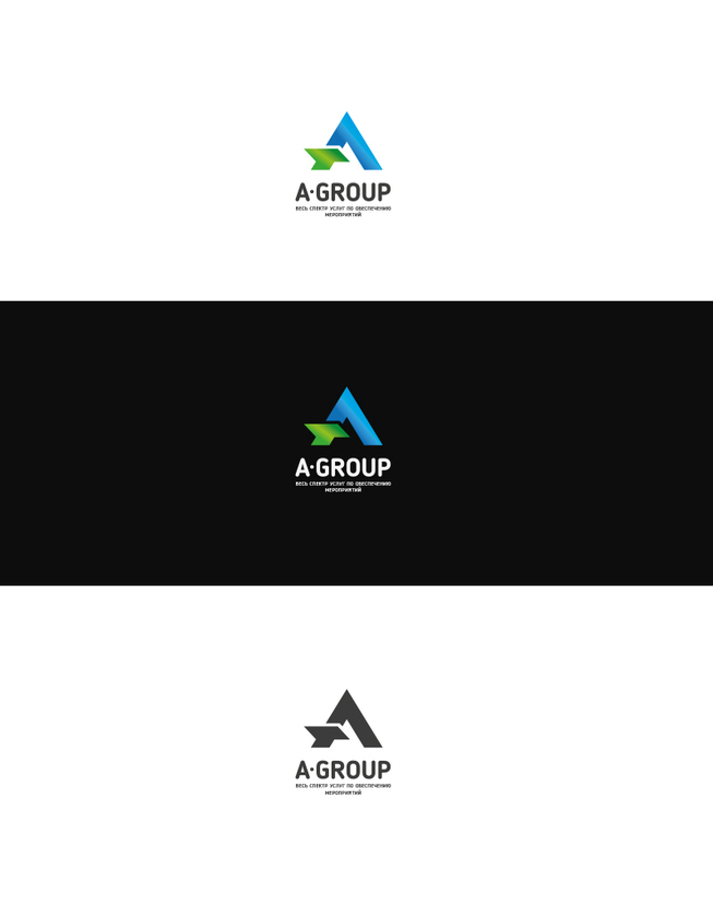 + - Логотип объединенной компании по обеспечению мероприятий "A-GROUP".
