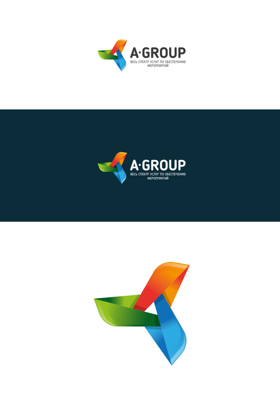 + - Логотип объединенной компании по обеспечению мероприятий "A-GROUP".