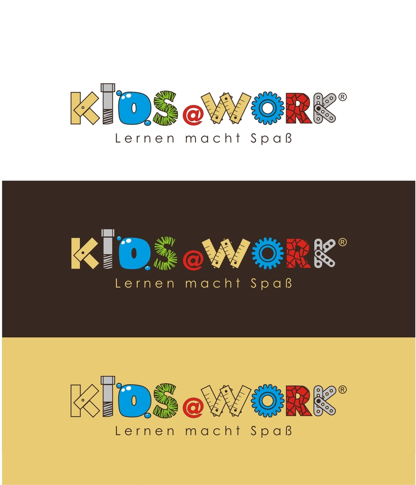 Доработка логотипа детского игрового центра KIDS AT WORK  -  автор Светлана Жданова