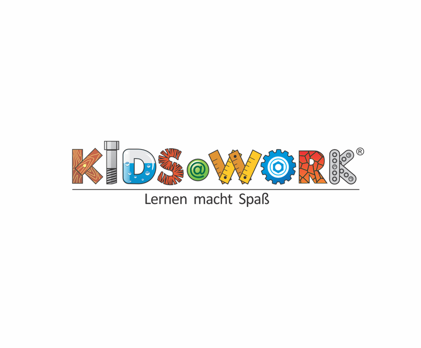 немного упростил и сделал ярче Доработка логотипа детского игрового центра KIDS AT WORK