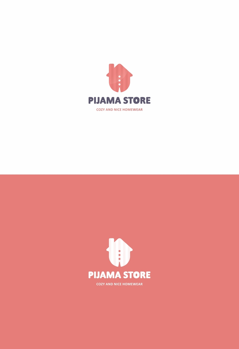 Второй вариант концепции - Логотип для интернет магазина по продаже домашней одежды (пижамы)