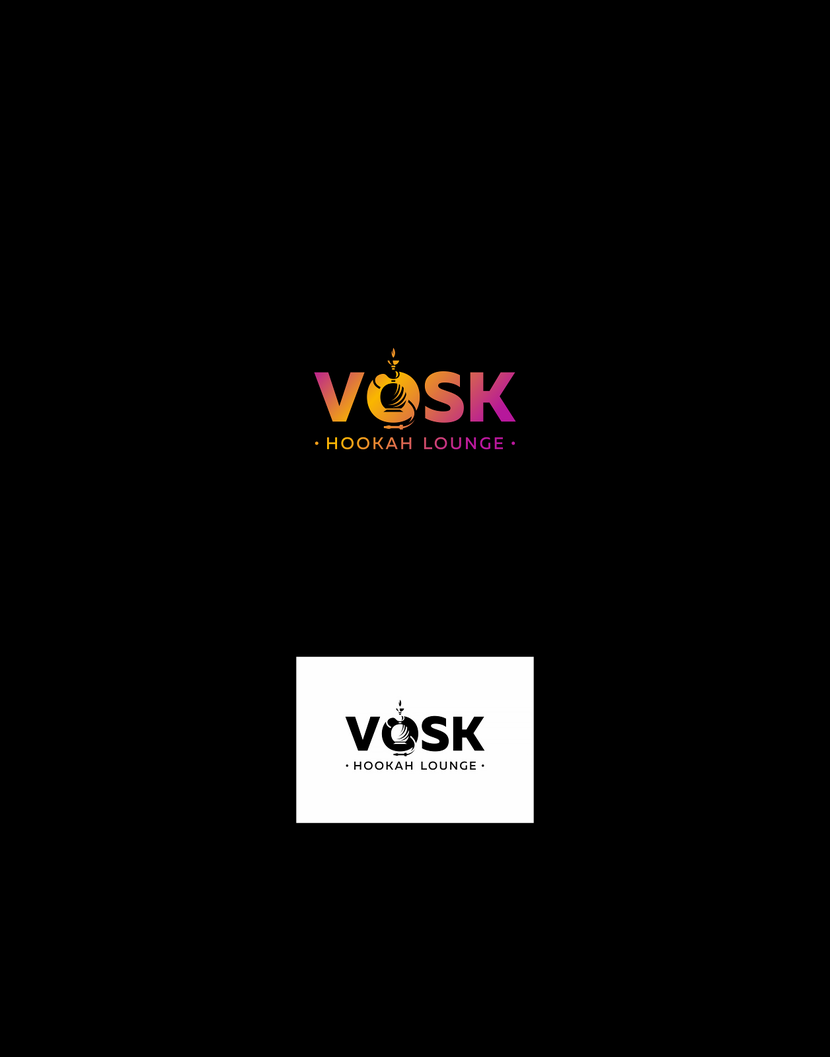 Логотип кафе-кальянная Vosk  -  автор Дмитрий Я.