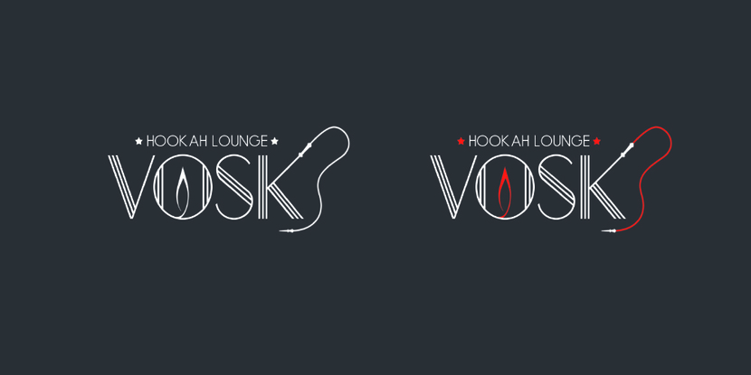 . - Логотип кафе-кальянная Vosk