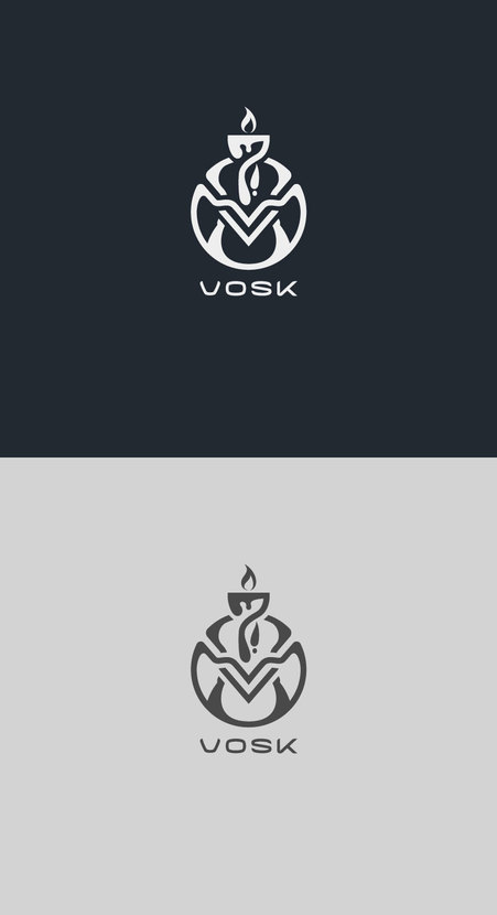 Логотип кафе-кальянная Vosk  -  автор Роман Listy