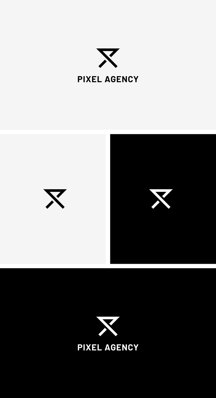 Знак состоит из двух букв "P" и "X". В образе угадываются песчаные часы, символизируя время затраченное на загрузку интернет-страниц. - Логотип для веб-студии pixel agency