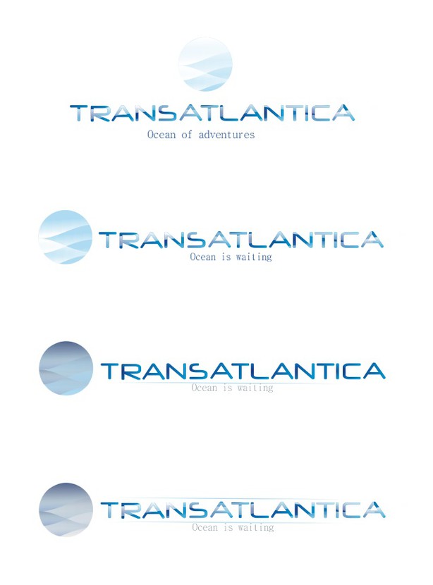 Вариант с преломляющимися геометризированными волнами. - Логотип для компании TRANSATLANTICA