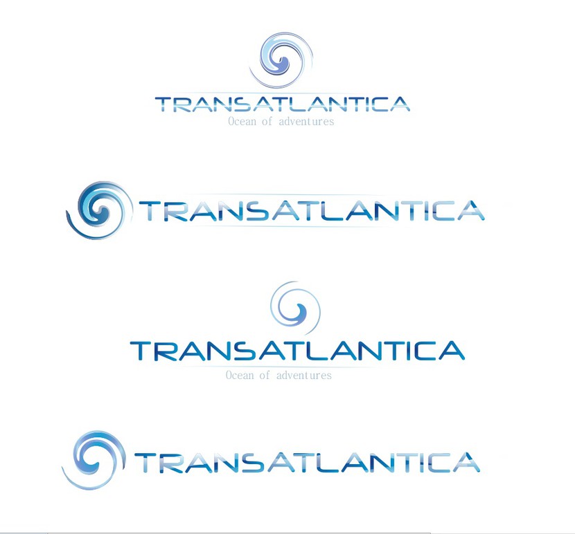 Варианты с закрученной волной - Логотип для компании TRANSATLANTICA