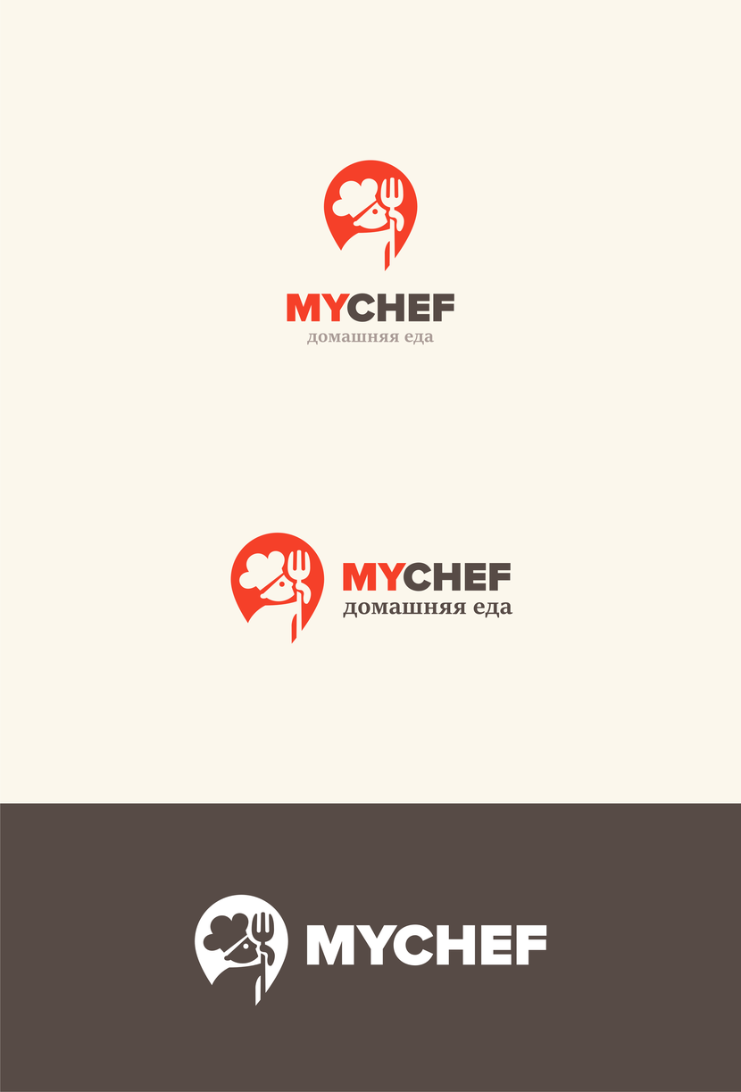 Логотип для маркетплейса домашней еды Mychef  -  автор Марина Потаничева