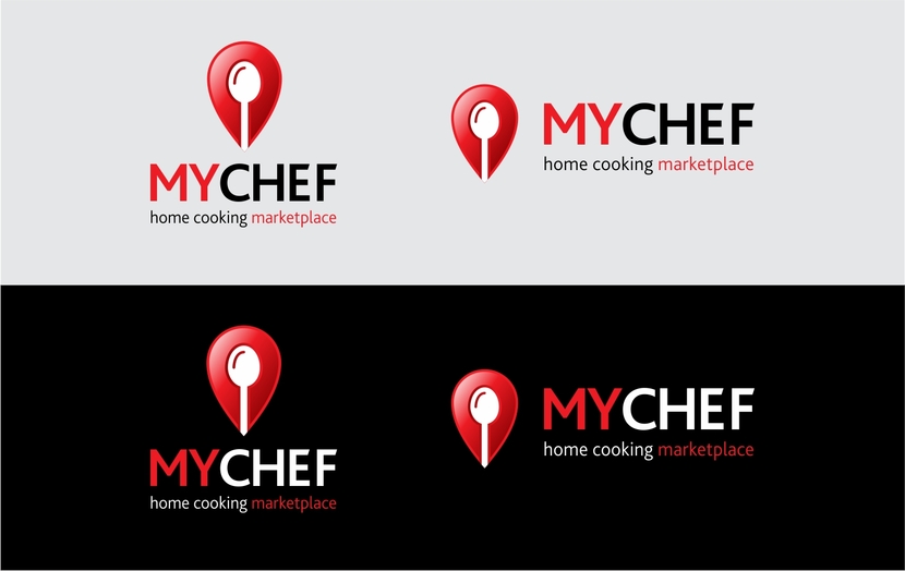 Логотип для маркетплейса домашней еды Mychef  работа №591079