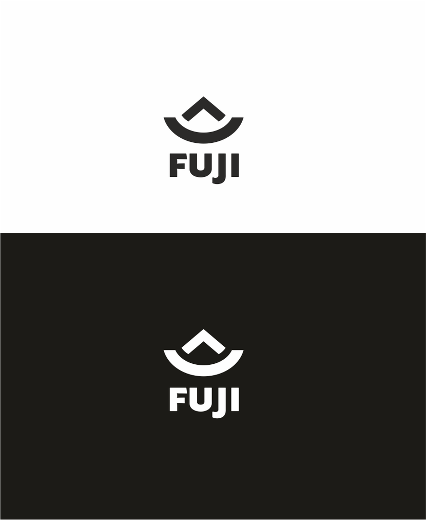 совсем просто. ассоциации: вок , Fuji, лежачий месяц Станбула, вьетнамская шапочка, лотос, пагода - Создание логотипа для ресторана паназиатской кухни "Fuji"