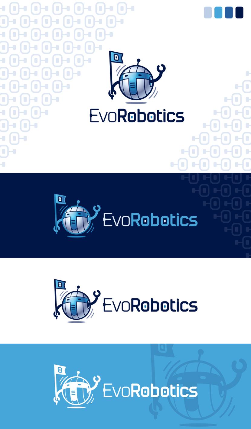 ER-1 
Буду благодарен за критику. - Логотип и фирменный стиль для выставки роботов & современных технологий и школы робототехники