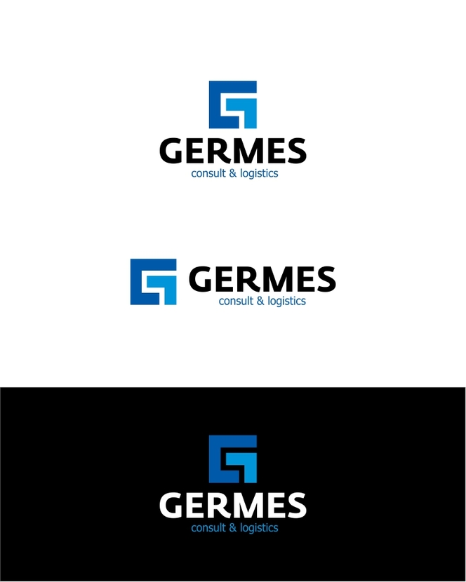 Буква G (germes) составлена из C (consult) и L (logistics) - Разработка логотипа для логистической компании Гермес
