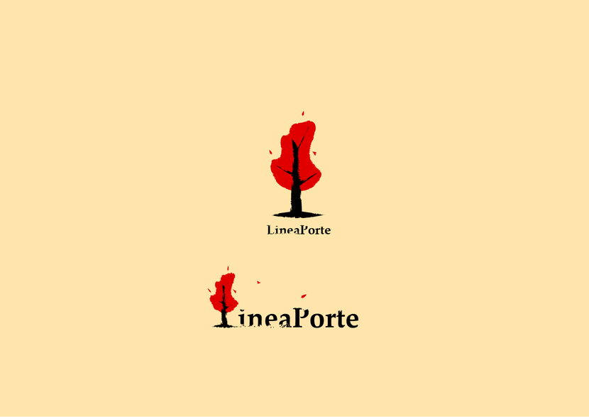 В данном варианте используется более смелый цвет характерный времени года. Дерево взятое за основу ДУБ - Дуб отображен как в гербе Италии так и считается символом духа и достоинства. Цвет выбранный для знака так же используется в геральдики Италии, красный цвет ассоциируется с любовью, теплотой и комфортом, повышая статус компании. - Создание логотипа для фабрики дверей «LINEAPORTE».