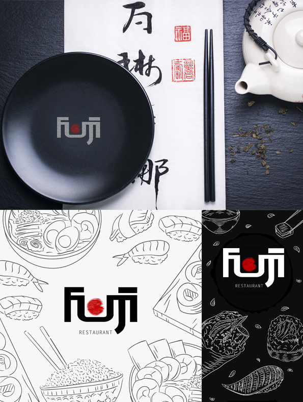 Логотип выполнен в традиционном азиатском стиле, имеет четкие линии, визуально схожие с японскими и китайскими иероглифами.
Большая буква U - символизирует полную чашу, достаток как для гостей, так и для хозяина заведения.
Сочетание букв JI схематично изображает японский иероглиф "сила", "мощь".
Апофеозом является красное солнце, всходящее над Фудзиямой.
Логотип выполнен в традиционном азиатском стиле, имеет четкие линии, визуально схожие с японскими и китайскими иероглифами.
Большая буква U - символизирует полную чашу, достаток как для гостей, так и для хозяина заведения.
Сочетание букв JI схематично изображает японский иероглиф "сила", "мощь".
Апофеозом является красное солнце, восходящее над Фудзиямой. - Создание логотипа для ресторана паназиатской кухни "Fuji"