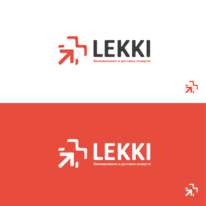 LEKKI - Логотип для сайта бронирования и доставки лекарств