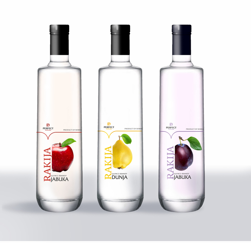 Разработка дизайна этикеток для линейки крепкого алкогольного напитка ракии (крепкий фруктовый дистиллят).