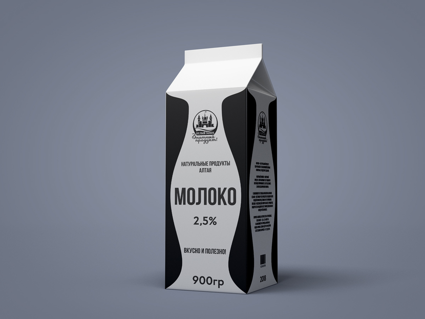 2 как кувшин молока(кефира) - Разработка дизайна на упаковку пюр-пак для линейки товаров.