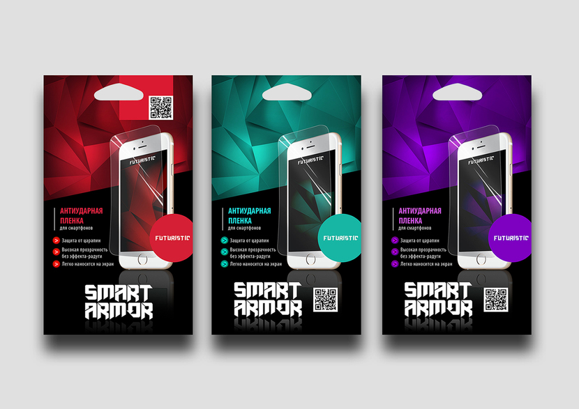 Дизайн упаковки - Упаковка защитной пленки для смартфона