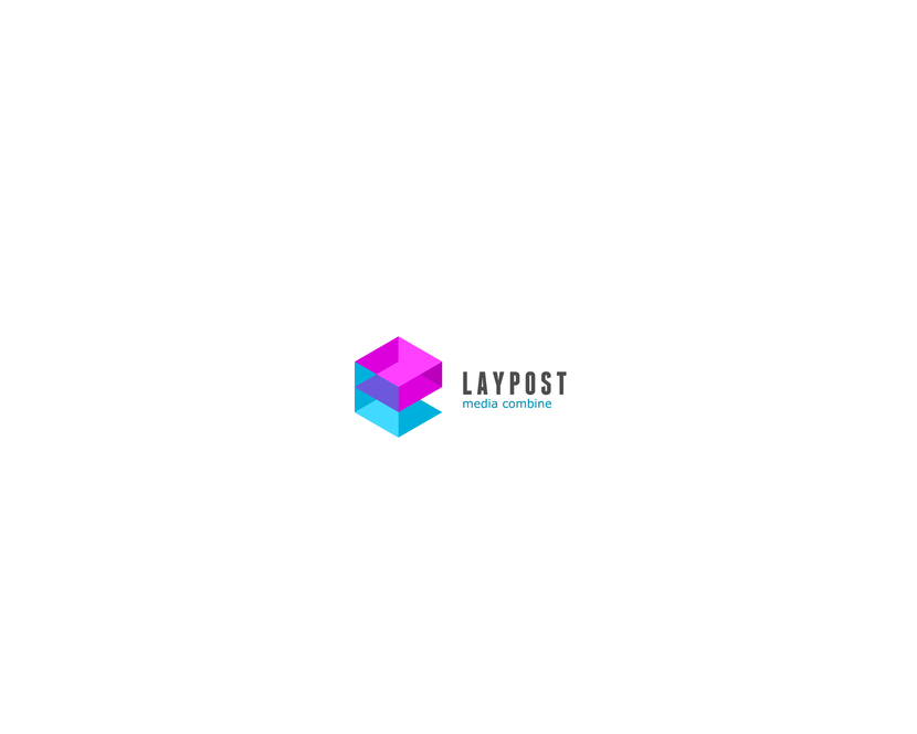 В логотипе буква L и P - Создание логотипа для медиасайта LAYPOST.COM