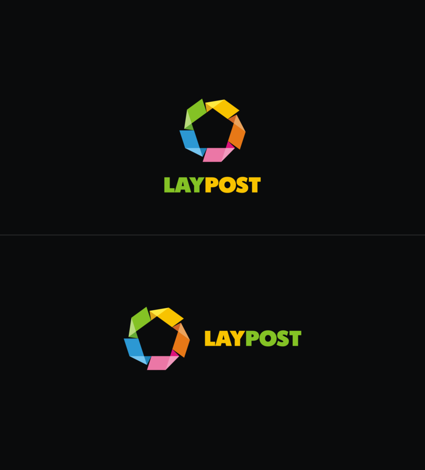 #3
Замкнул, разнообразил по цветам - Создание логотипа для медиасайта LAYPOST.COM