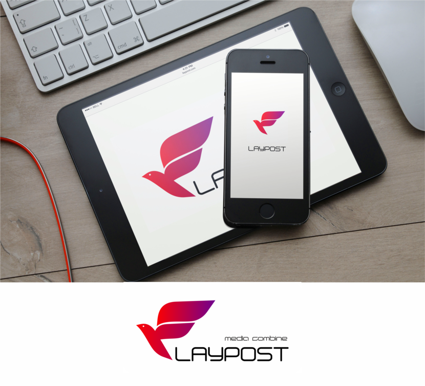 Создание логотипа для медиасайта LAYPOST.COM  -  автор Оксана Усцова