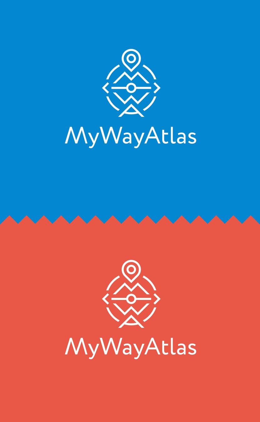 Сделал тоньше и знак и шрифт - Разработка логотипа для MyWayAtlas