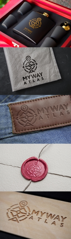 Прекрасно смотрится на любых носителях при любом способе нанесения... - Разработка логотипа для MyWayAtlas
