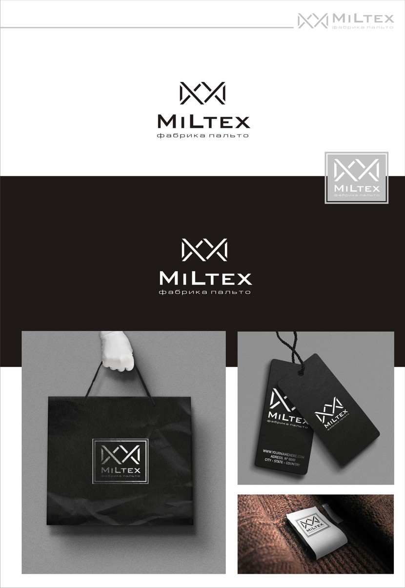 В значке логотипа читаются буквы М" и "Л" - Логотип и фирменный стиль компании по производству и продаже верхней одежды