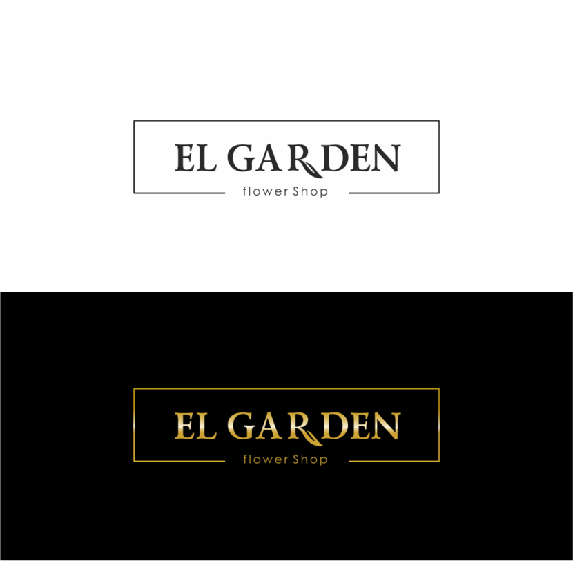 Строго, ничего лишнего. - Разработка логотипа для сети Цветочных Бутиков El Garden
