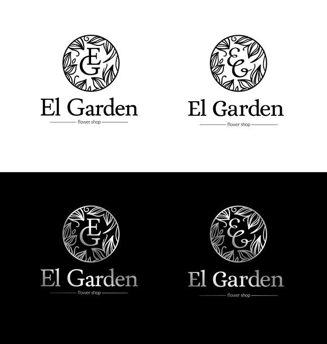 Разработка логотипа для сети Цветочных Бутиков El Garden  -  автор Александра Ржаницына