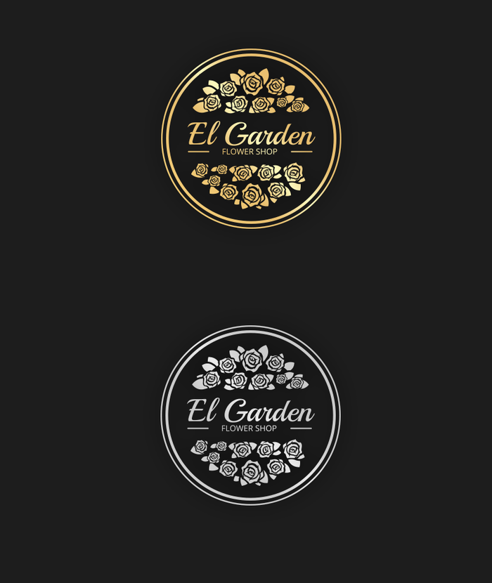 1 - Разработка логотипа для сети Цветочных Бутиков El Garden
