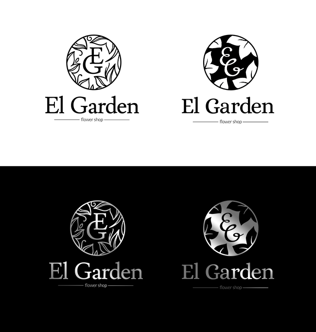 Разработка логотипа для сети Цветочных Бутиков El Garden  -  автор Александра Ржаницына