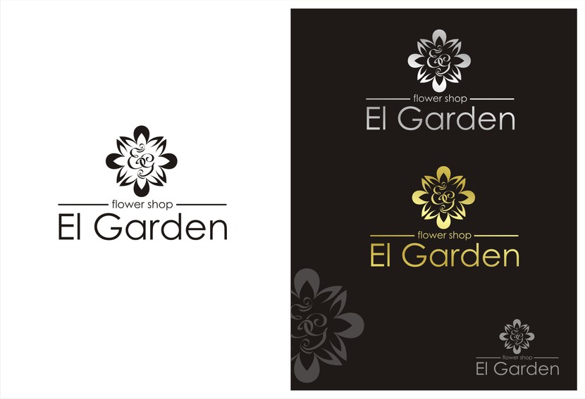 ... - Разработка логотипа для сети Цветочных Бутиков El Garden