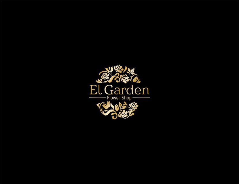 немного изменила цветочный узор - Разработка логотипа для сети Цветочных Бутиков El Garden