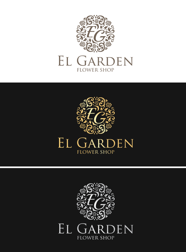 Стильно и строго - Разработка логотипа для сети Цветочных Бутиков El Garden