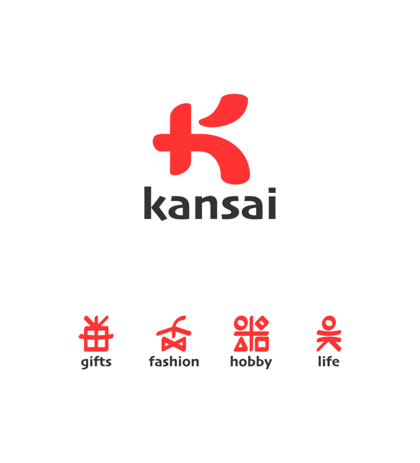 arigatou - конкурс на разработку дизайна логотипа и фирменного стиля бренда KANSAI для магазинов крупных форматов
